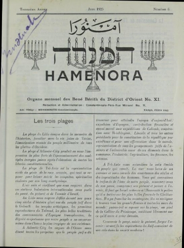 Hamenora. juin 1925 - Vol 03 N° 06